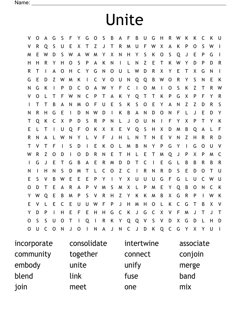 Unite Word Search