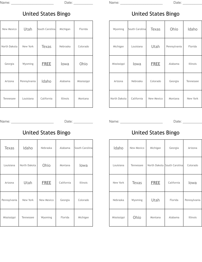 United States Bingo
