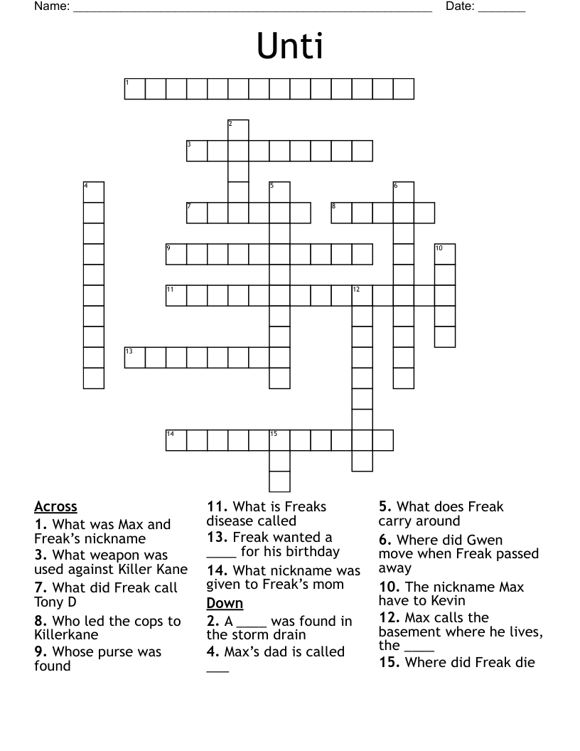 Unti Crossword