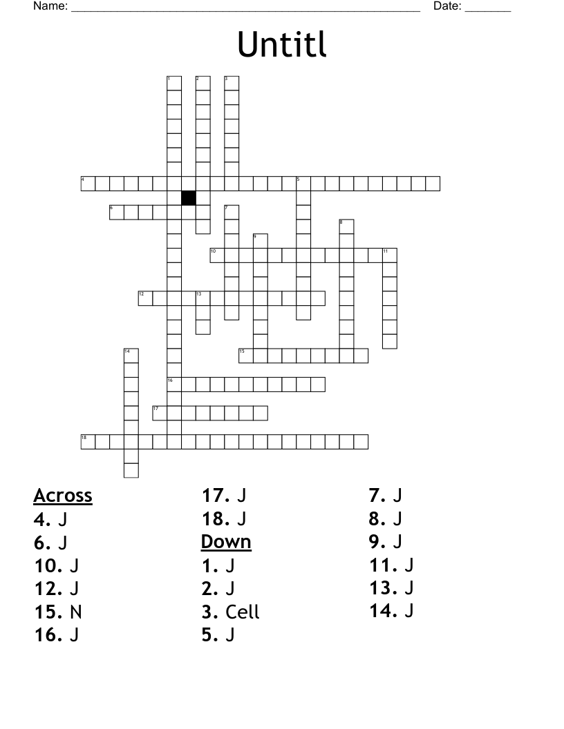 Untitl Crossword