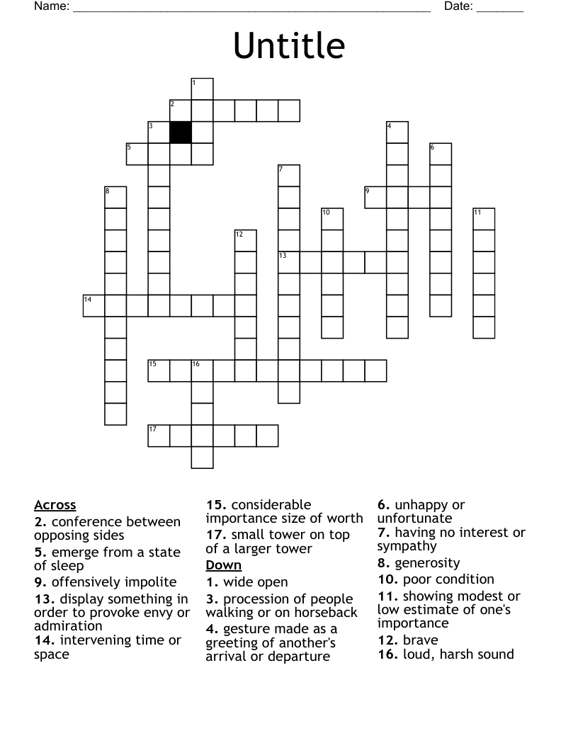 Untitle Crossword