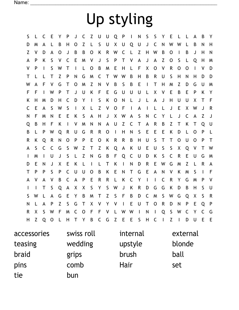 Up styling Word Search