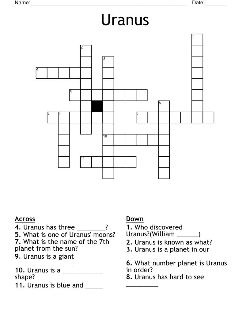 Uranus Crossword