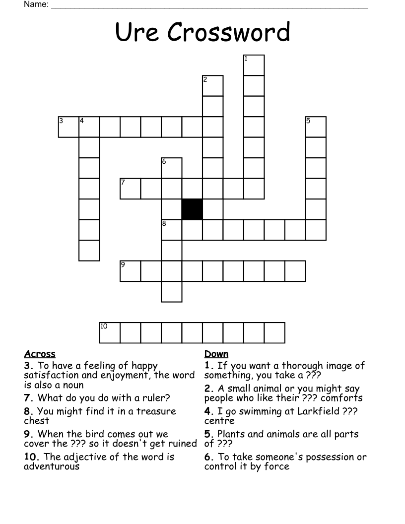 Ure Crossword