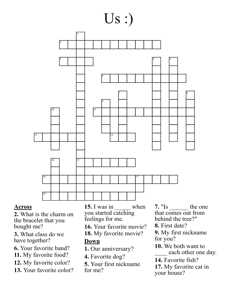 Us :) Crossword