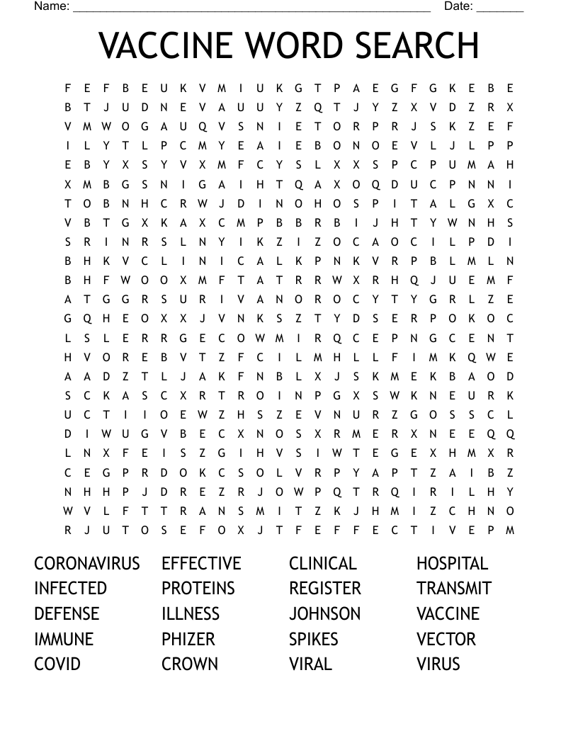 VACCINE WORD SEARCH