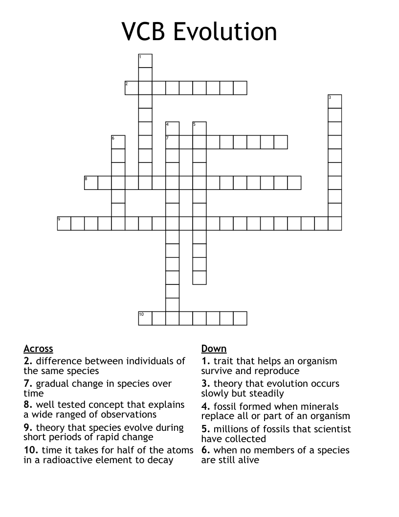VCB Evolution  Crossword