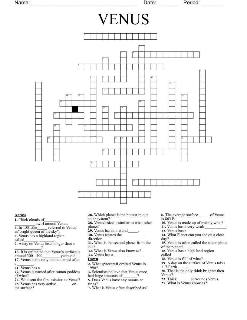 VENUS Crossword