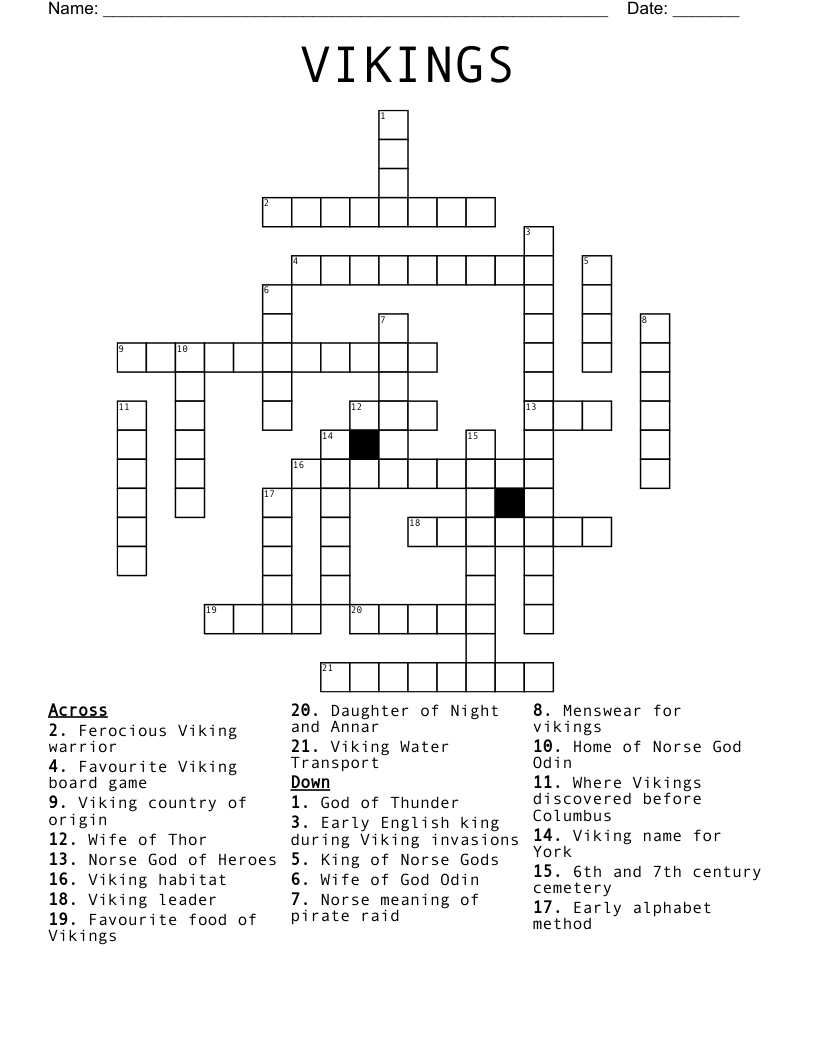 VIKINGS Crossword