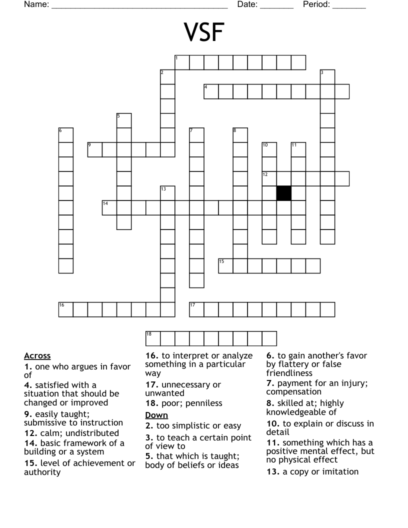 VSF Crossword
