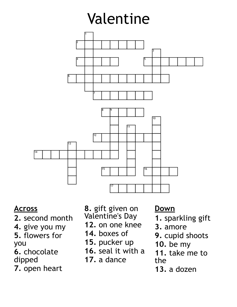 Valentine Crossword