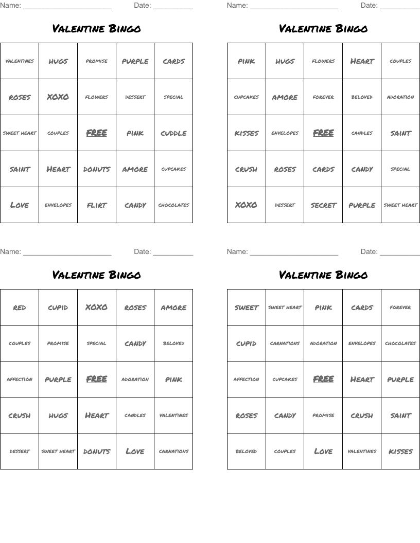 Valentine Bingo