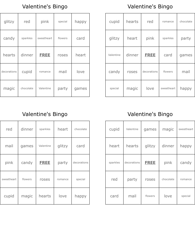 Valentine's Bingo