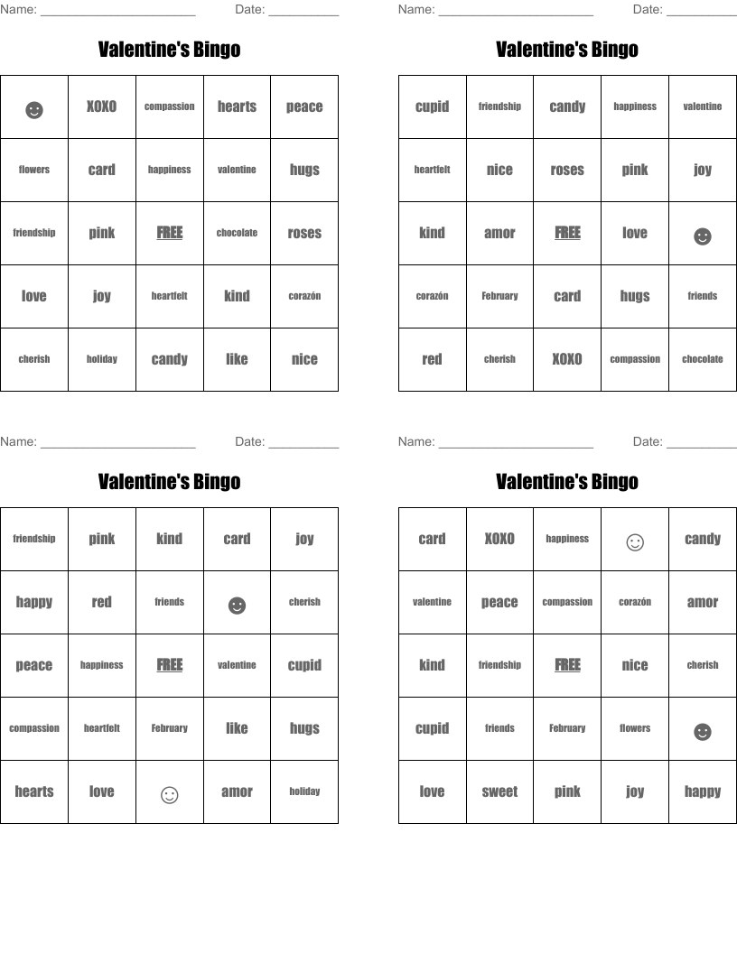 Valentine's Bingo