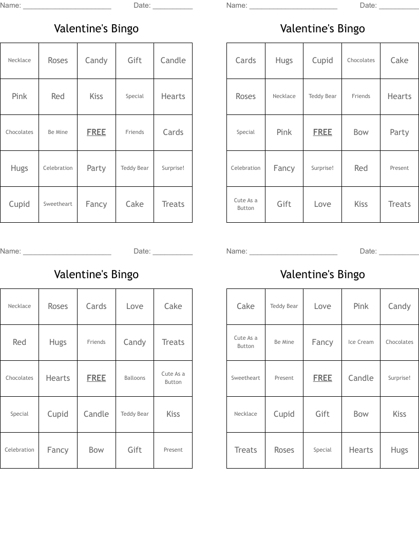 Valentine's Bingo