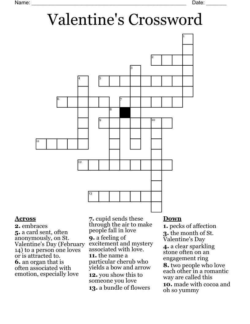 Valentine's Crossword