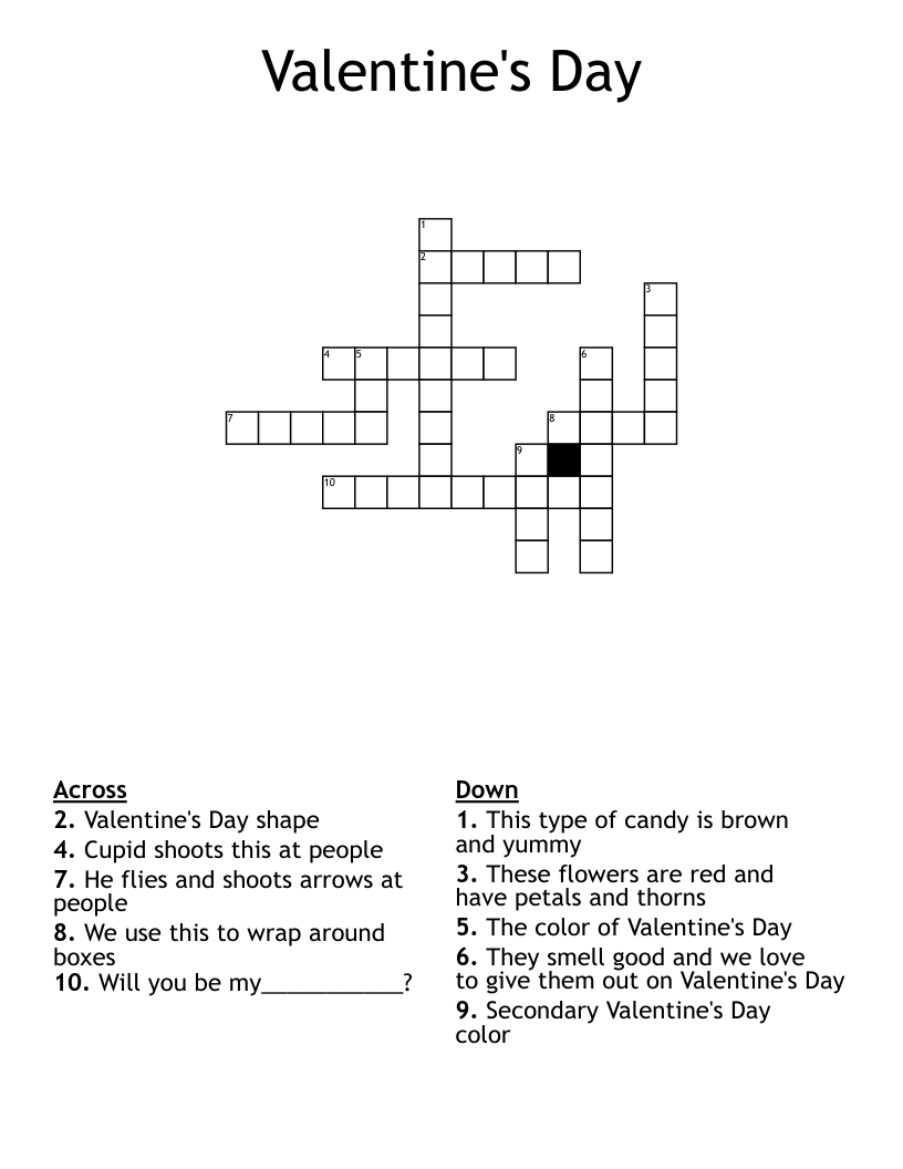 Valentine's Day Crossword