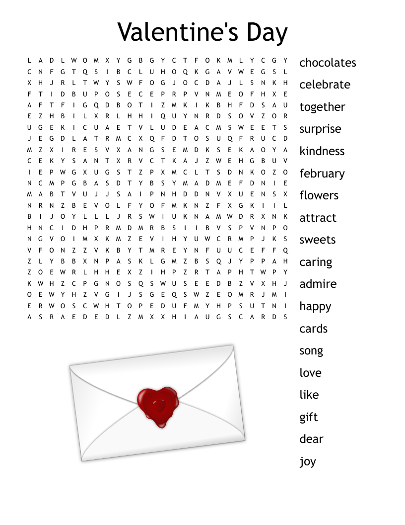 Valentine's Day Word Search