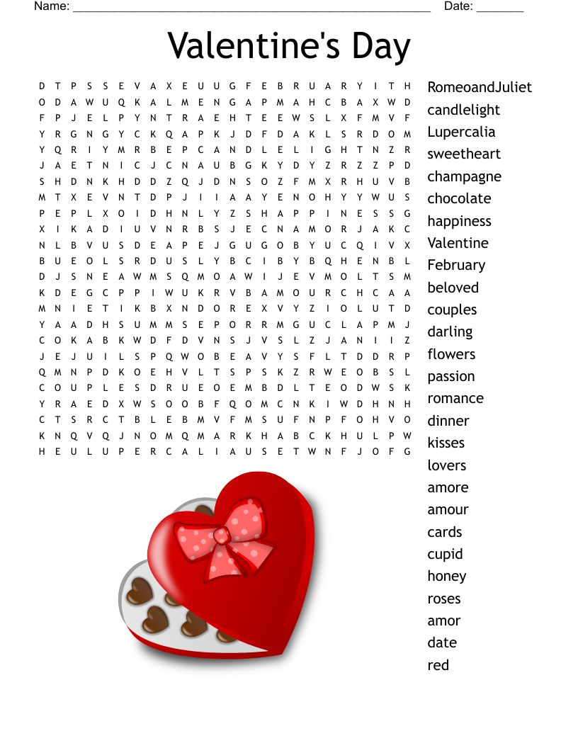 Valentine's Day Word Search
