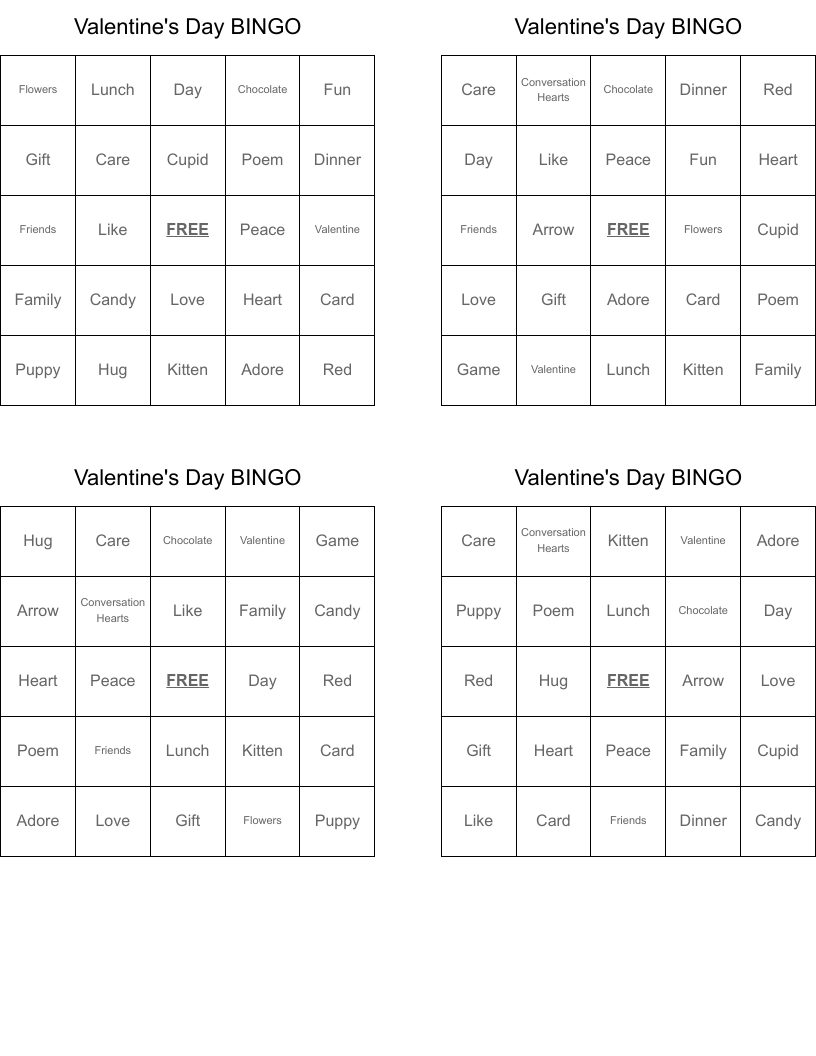 Valentine's Day BINGO