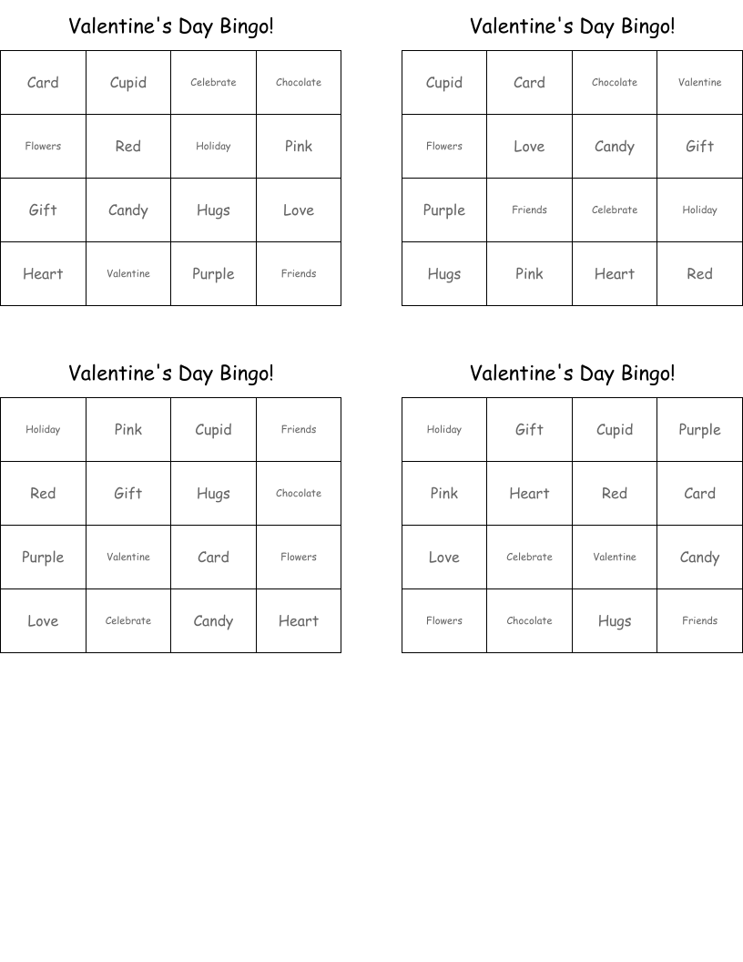 Valentine's Day Bingo!
