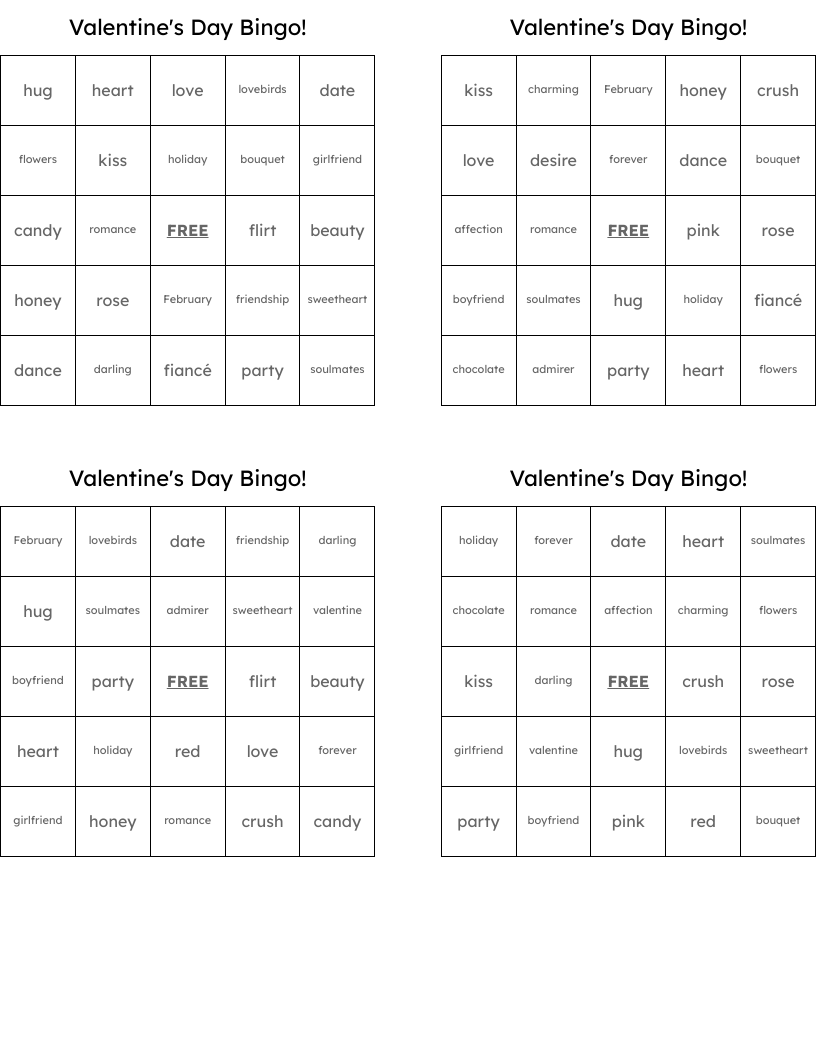 Valentine's Day Bingo!