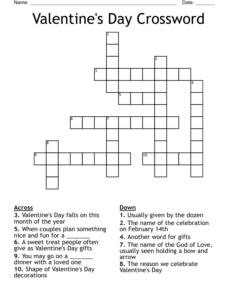 Valentine's Day Crossword