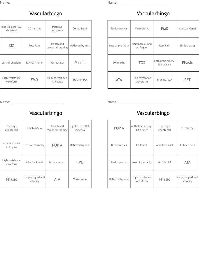 Vascularbingo