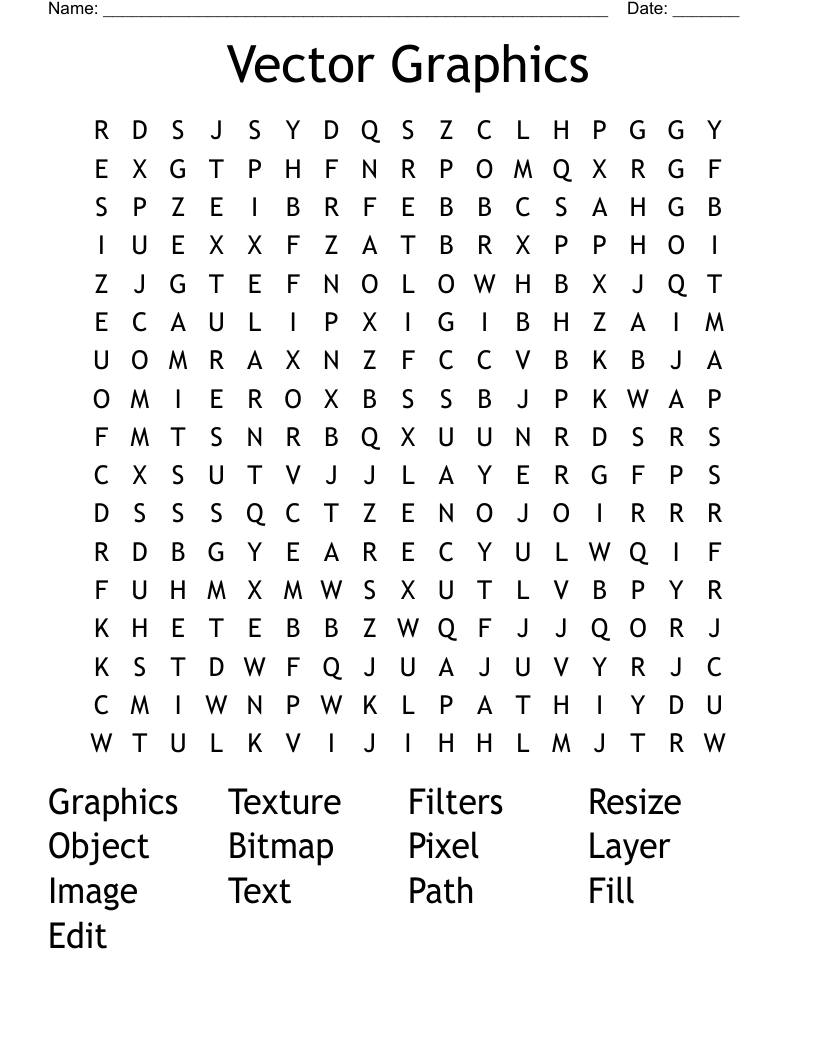 Vector Graphics  Word Search