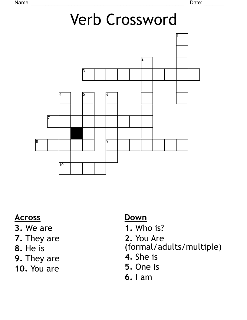 Verb Crossword 