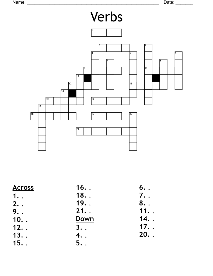 Verbs Crossword