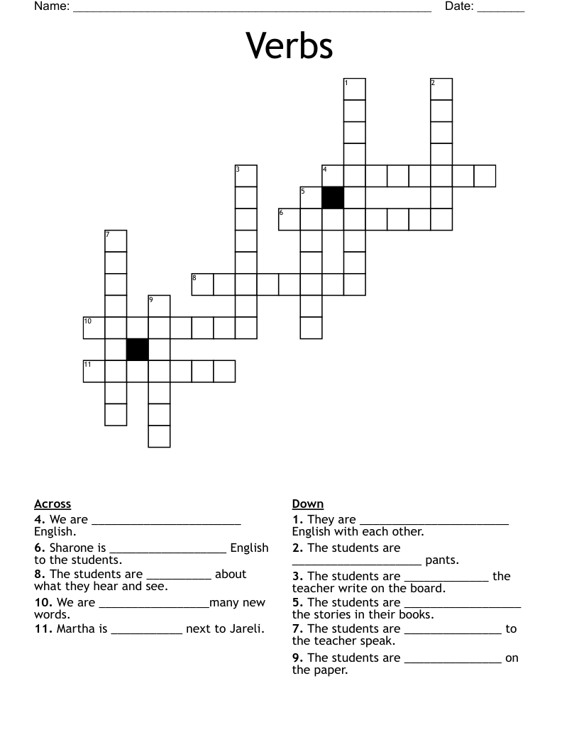 Verbs Crossword