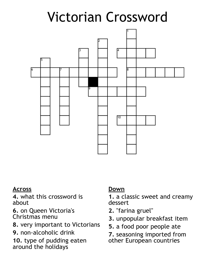 Victorian Crossword