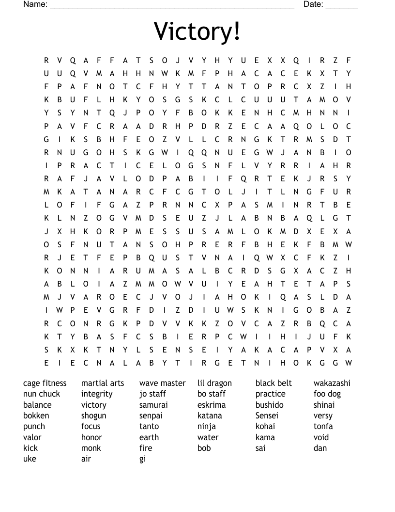 Victory! Word Search