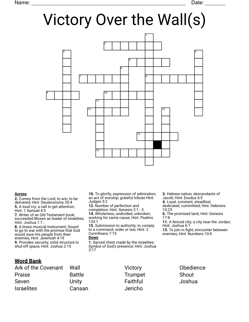 Victory Over the Wall(s) Crossword