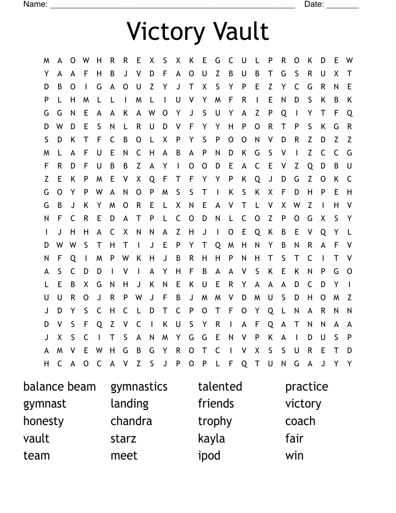 Victory Vault Word Search