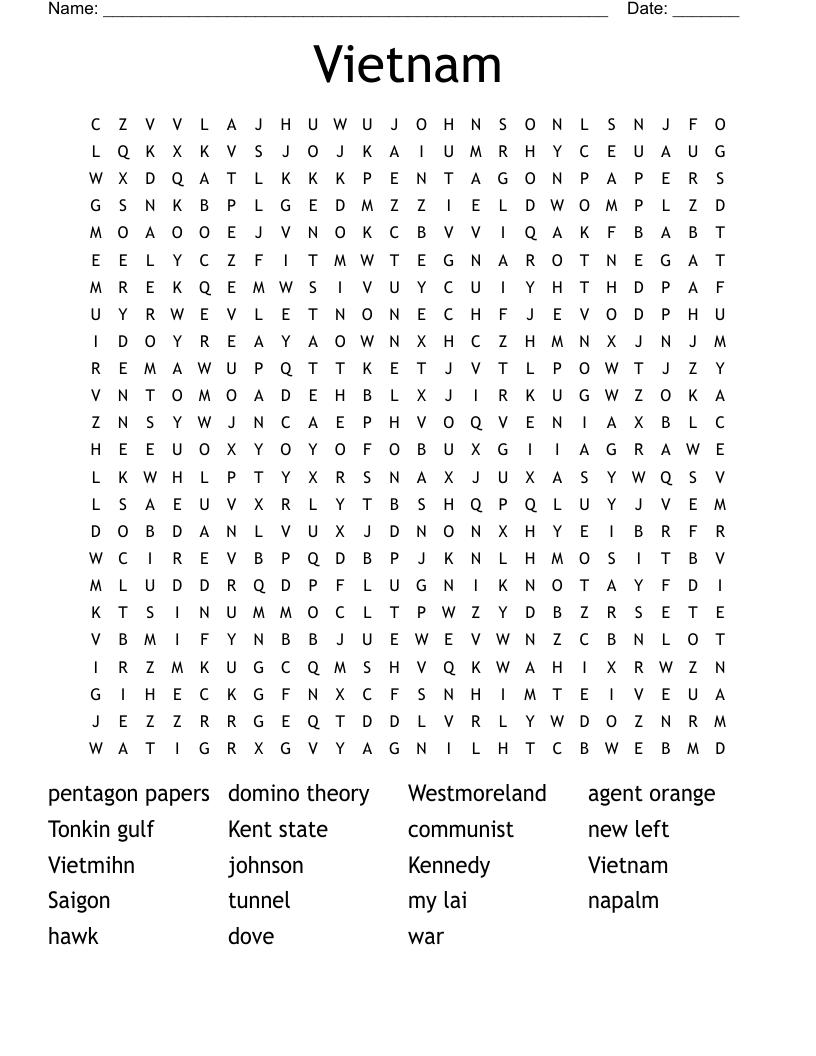 Vietnam Word Search