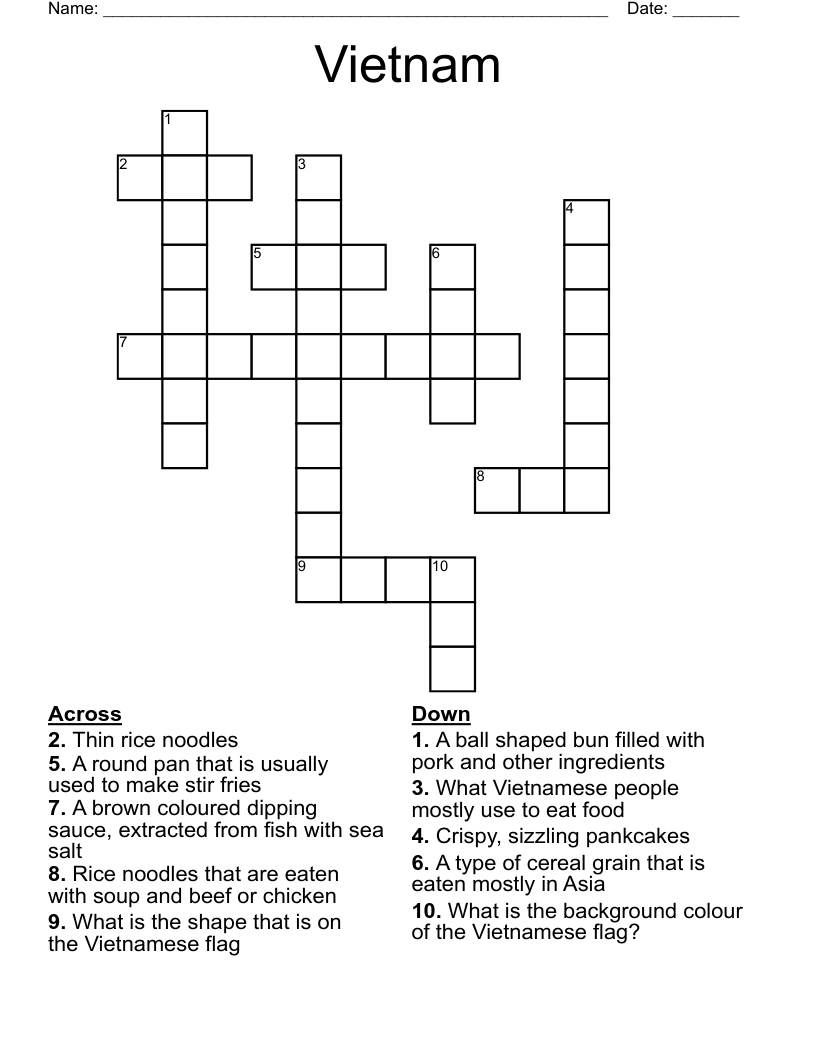 Vietnam Crossword