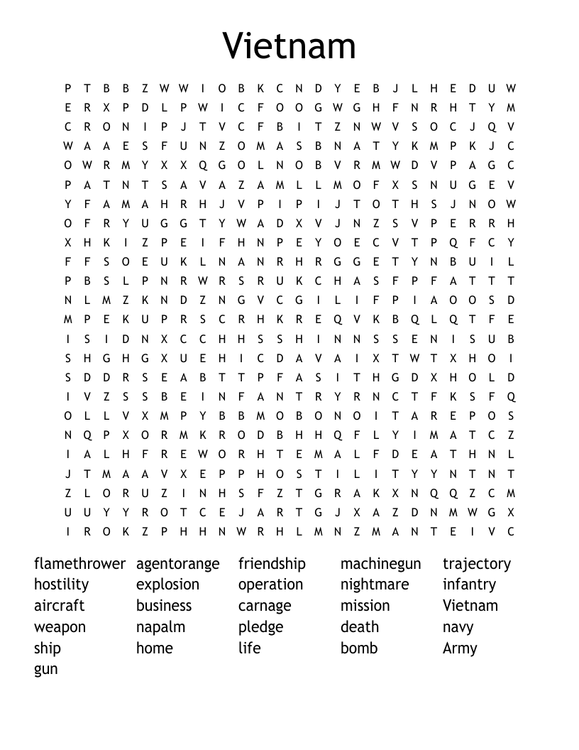 Vietnam Word Search