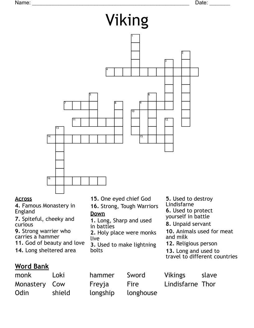 Viking Crossword