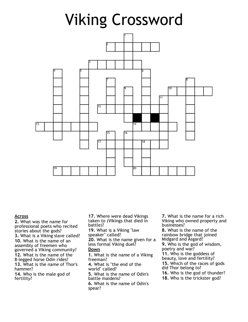 Viking Crossword