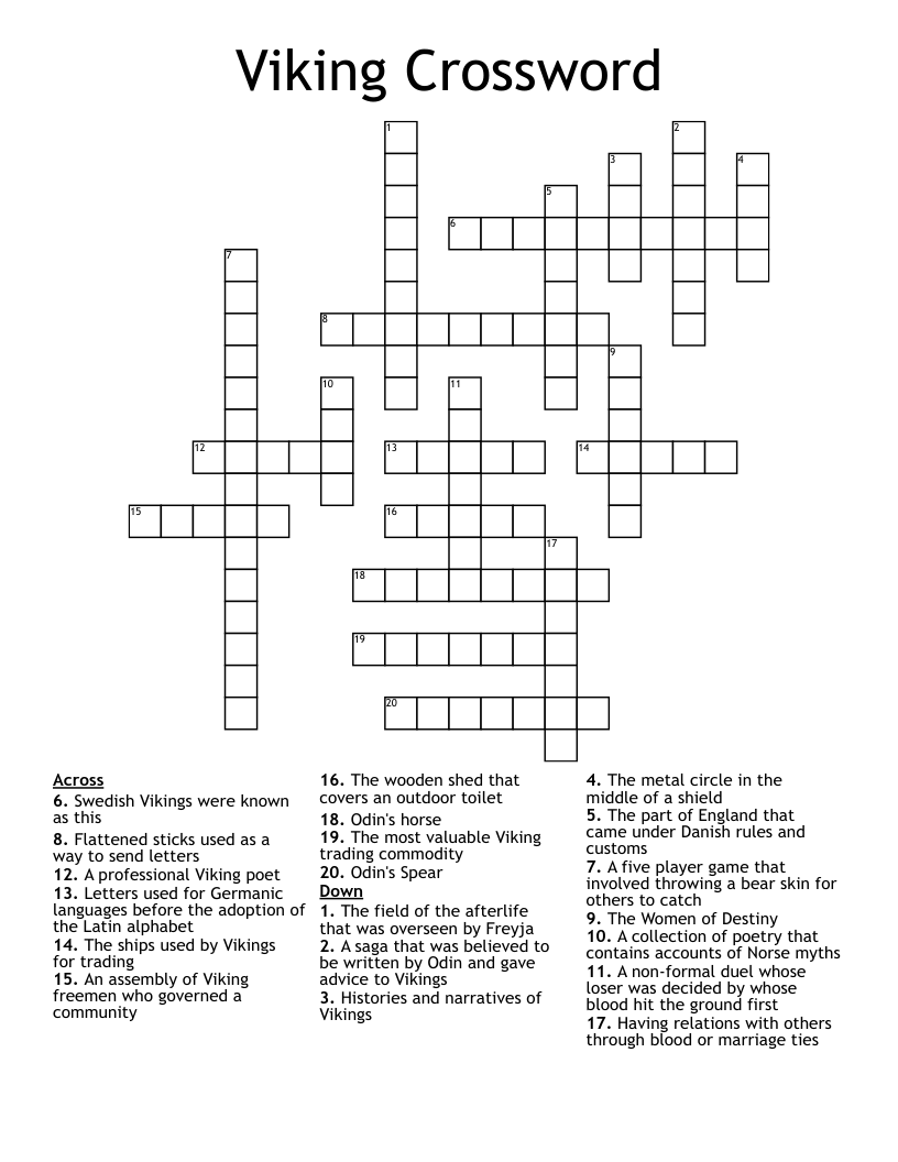Viking Crossword