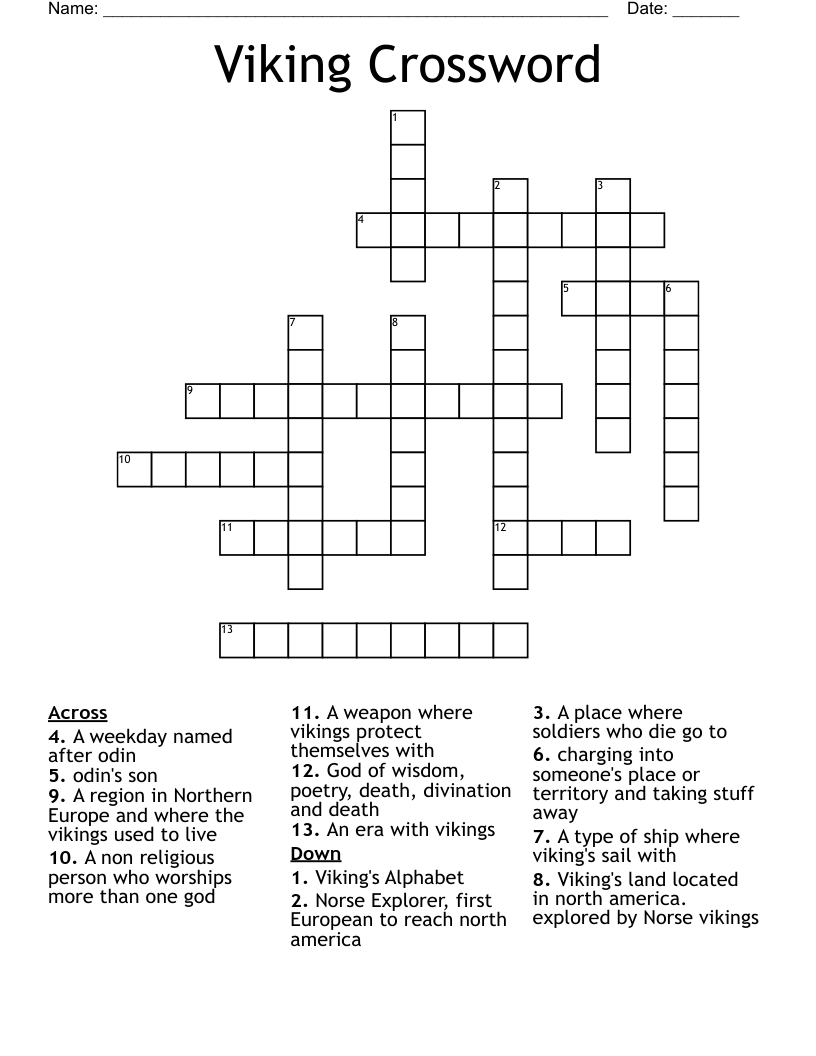 Viking Crossword