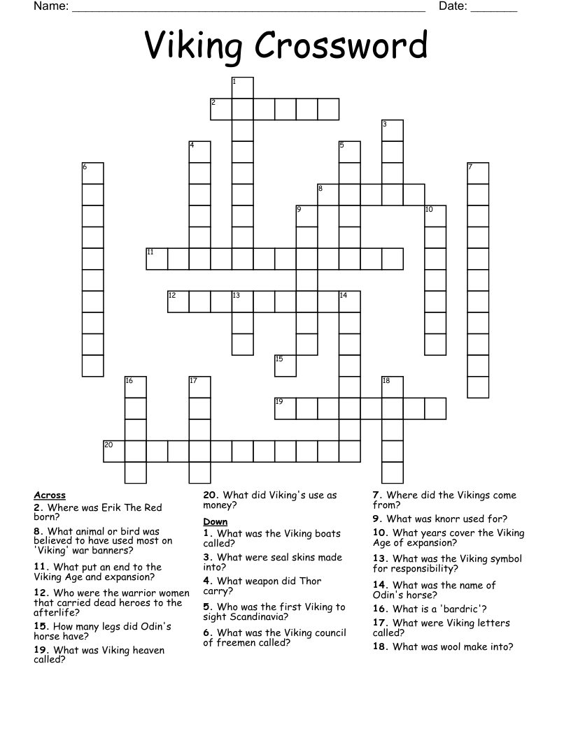 Viking Crossword