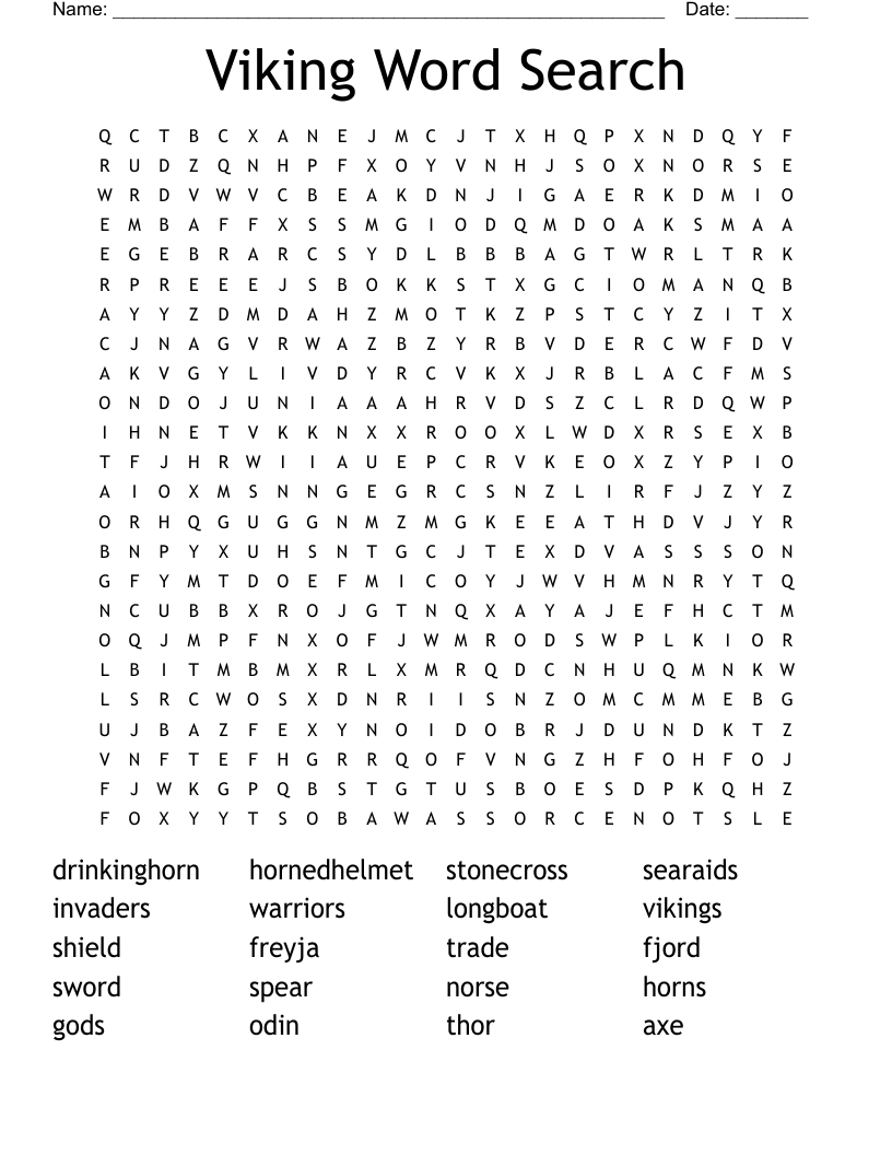 Viking Word Search