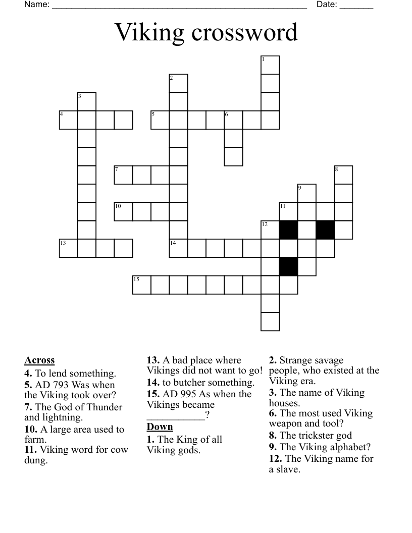 Viking crossword 