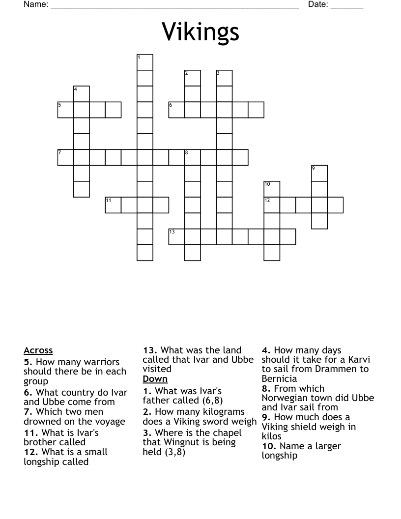 Vikings Crossword