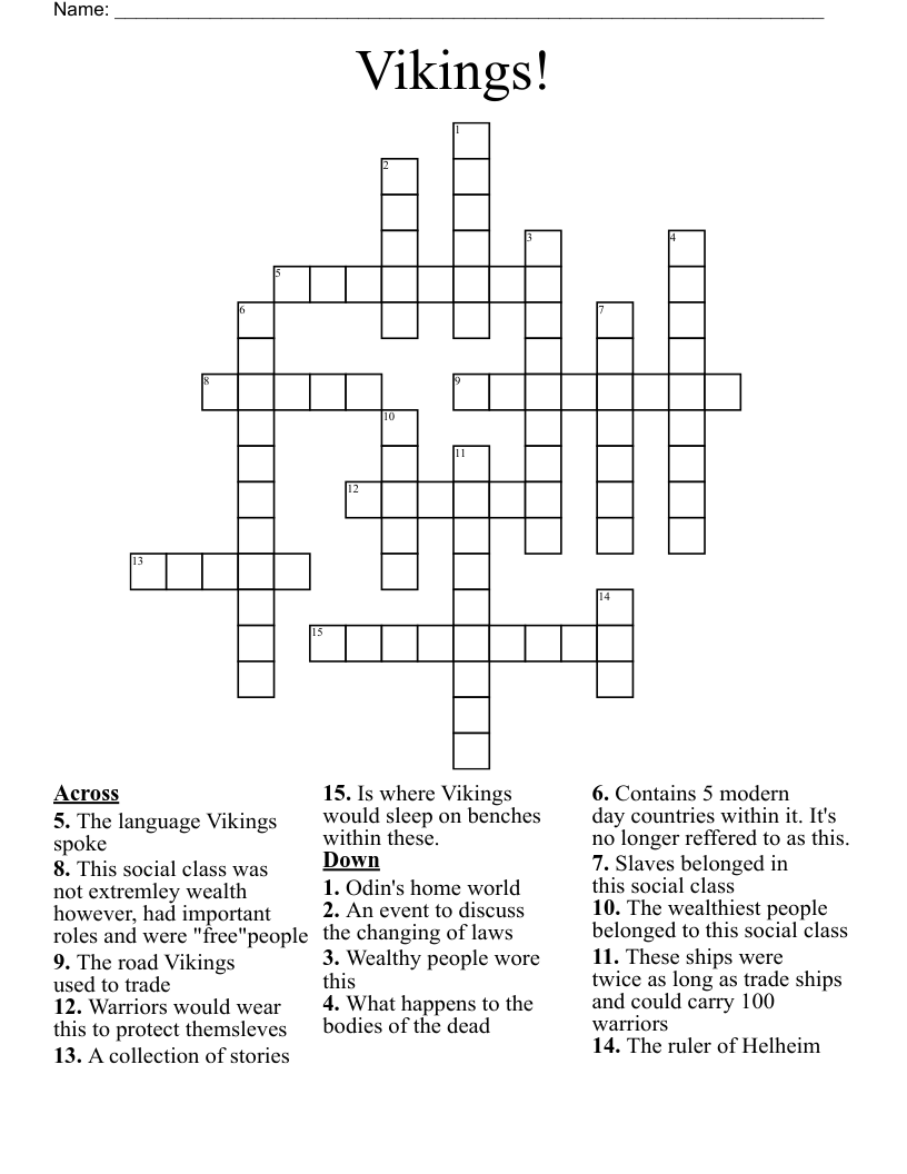 Vikings! Crossword
