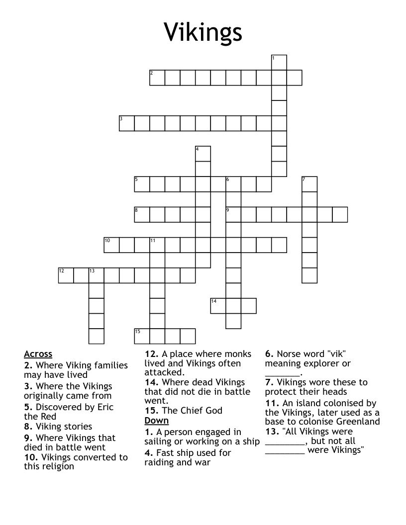 Vikings Crossword