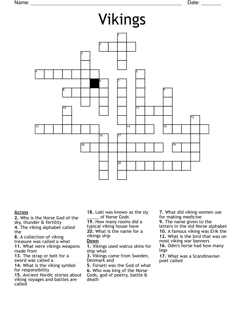 Vikings Crossword